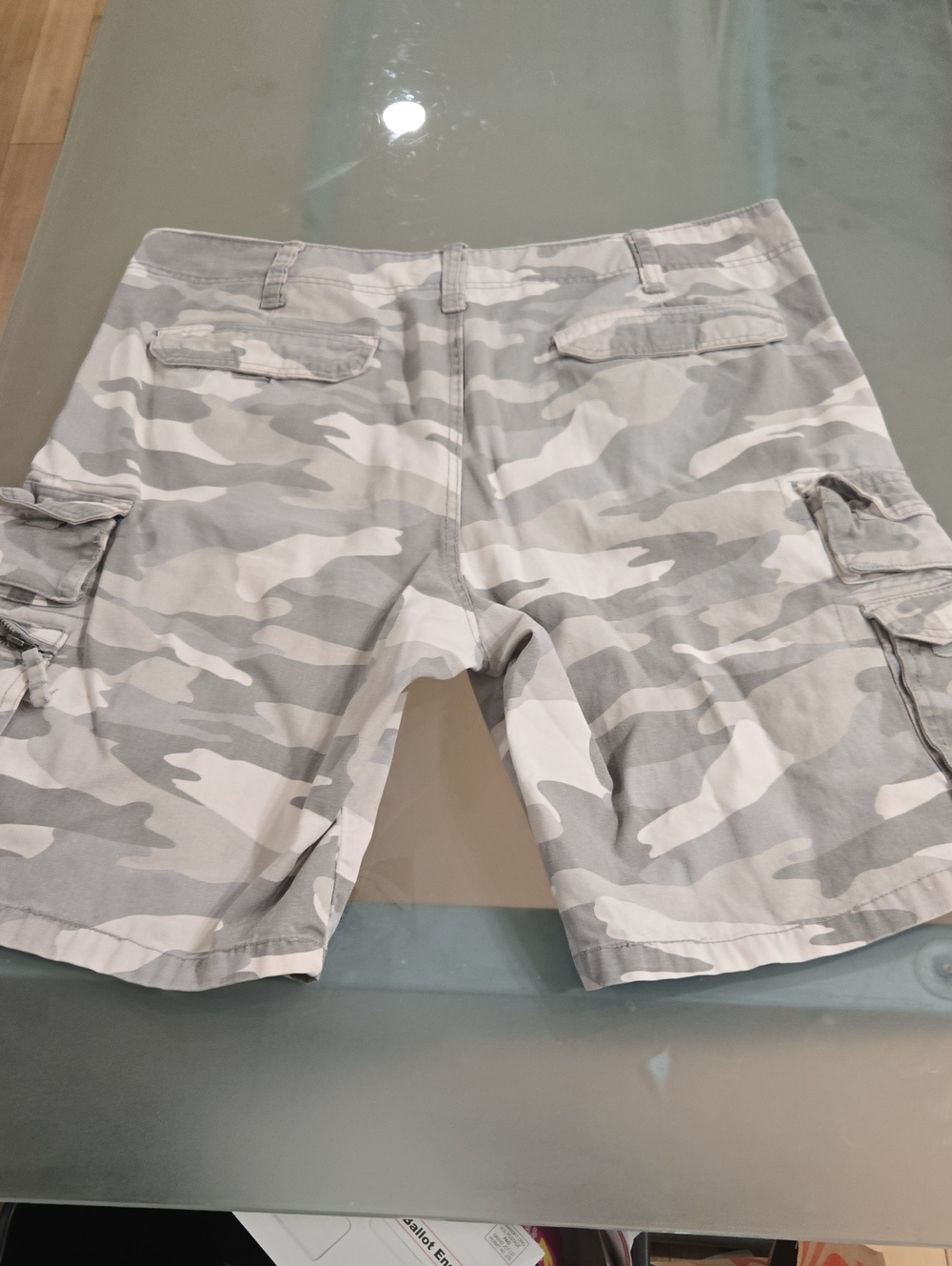 OP Men's Gray & White Camo Cargo Shorts